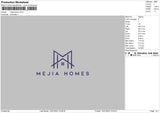 Mejia Home Embroidery File 6 sizes