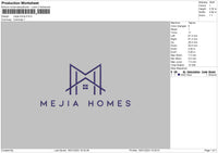Mejia Home Embroidery File 6 sizes