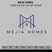 Mejia Home Embroidery File 6 sizes