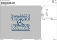 Mercedes L Embroidery File 6 sizes