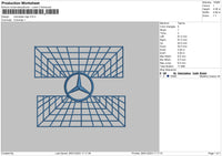 Mercedes L Embroidery File 6 sizes