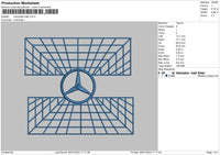 Mercedes L Embroidery File 6 sizes