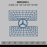 Mercedes L Embroidery File 6 sizes