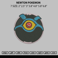 Newton Pokemon Embroidery File 7 sizes