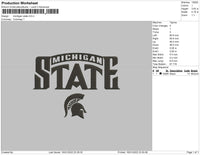 Michigan State Embroidery