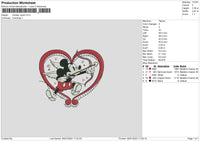 Mickey Cupid Embroidery File 6 sizes