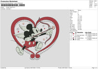 Mickey Cupid Embroidery File 6 sizes