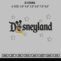 D Stars Embroidery