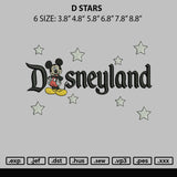 D Stars Embroidery