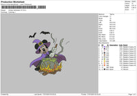 Mickey Halloween V5 Embroidery File 6 sizes