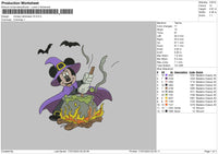 Mickey Halloween V5 Embroidery File 6 sizes
