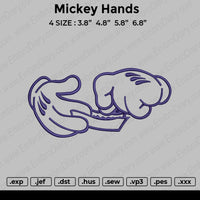Mickey Hands Embroidery