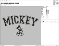 Mickey One Color Embroidery