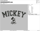 Mickey One Color Embroidery