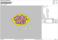 Micro D Embroidery File 6 sizes