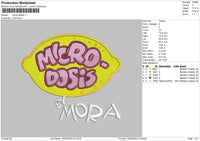 Micro D Embroidery File 6 sizes