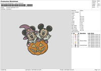 MiniMicki Halloween Embroidery File 6 sizes