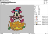 Minnie Halloween V6 Embroidery File 6 sizes