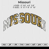 Missouri embroidery