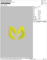 M Logo Embroidery