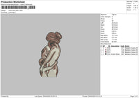 Mom And Child Embroidery File 6 sizes