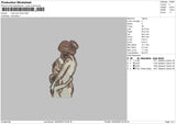 Mom And Child Embroidery File 6 sizes