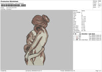 Mom And Child Embroidery File 6 sizes
