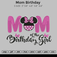 Mom Birthday Embroidery