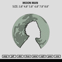Moon Man Embroidery File 6 sizes
