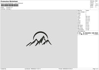 Mountain Embroidery File 6 sizes