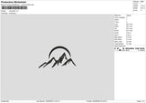 Mountain Embroidery File 6 sizes