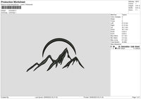 Mountain Embroidery File 6 sizes