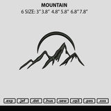 Mountain Embroidery File 6 sizes