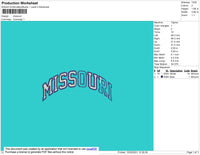 Missouri 02 Embroidery