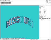 Missouri 02 Embroidery