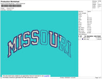 Missouri 02 Embroidery
