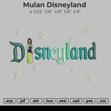Mulan Disneyland Embroidery