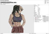 Muscle mama no face Embroidery