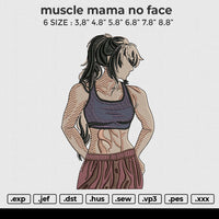 Muscle mama no face Embroidery