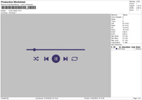 Music Player Embroidery