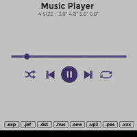 Music Player Embroidery