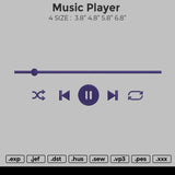 Music Player Embroidery