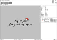 My Angel Embroidery File 6 Sizes