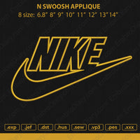 Nike Swoosh Applique Embroidery