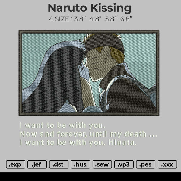 Naruto Kissing Embroidery
