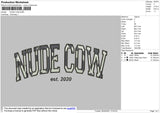 Nude Cow Embroidery