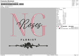 Ng Roses Embroidery File 6 sizes