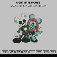 Nightmare Mouse Embroidery File 6 sizes