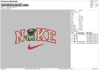Nike Swoosh Dog Embroidery File 6 sizes