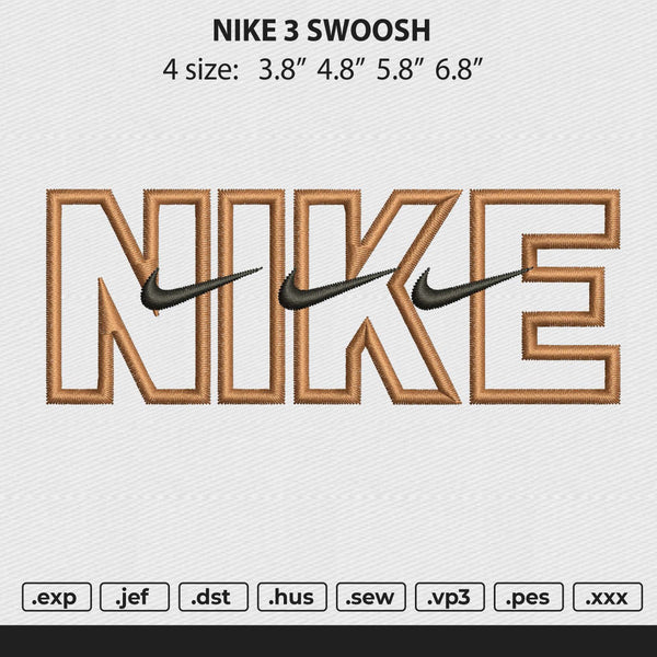 Nike 3 swoosh Embroidery
